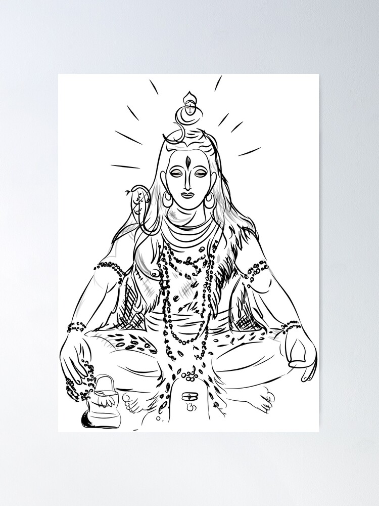 How To Draw Lord Shiva Easy With Pencil Step by Step|Lord Mahadev Drawing -  YouTube