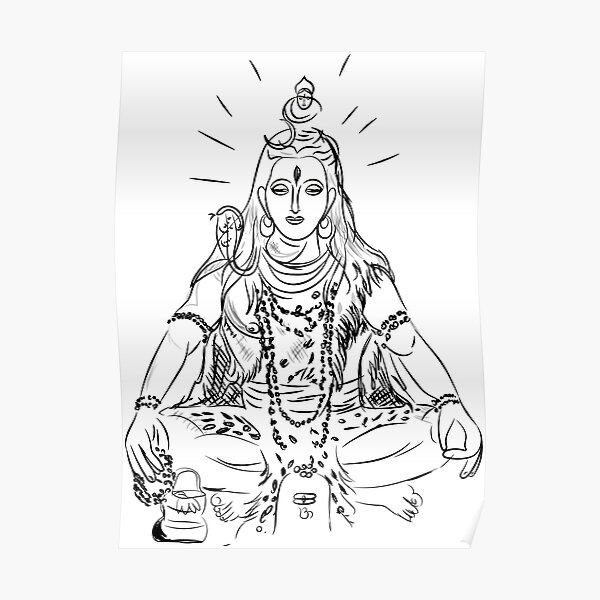 Hindu Gods Pencil Sketches - Gods Own Web