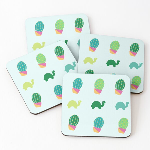 Item preview, Sulcata Tortoise Turtle Pattern with Cactus designed and sold by TeamManja.