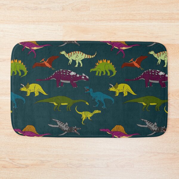 Item preview, More Dinos on Blue designed and sold by Samantha Jones.
