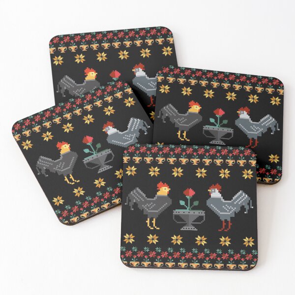 Item preview, Two roosters embroidery Romanian designed and sold by Desenatorul1976.