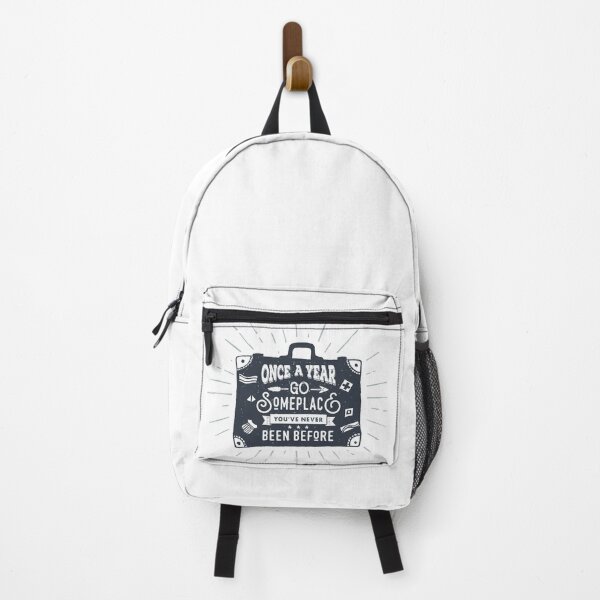 Item preview, Once A Year Go Someplace. Baggage, Travel. Adventure. Motivational Quote designed and sold by Sloth Astronaut.