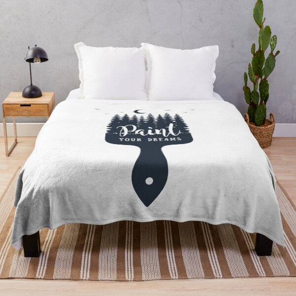 Item preview, Paint Your Dreams. Night, Forest, Brush. Motivational Creative Illustration. designed and sold by Sloth Astronaut.