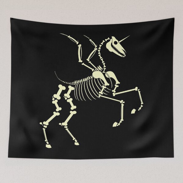 Item preview, unicorn skeleton running designed and sold by Desenatorul1976.