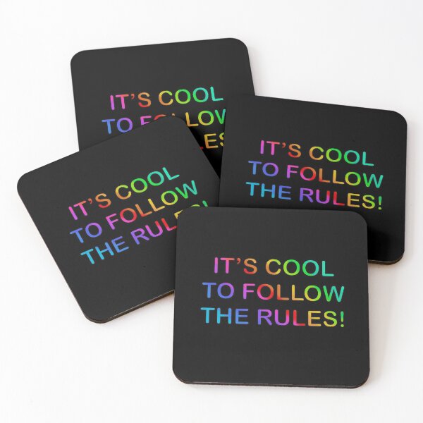 Item preview, It’s Cool To Follow The Rules! (text version) designed and sold by SubtleSplit.