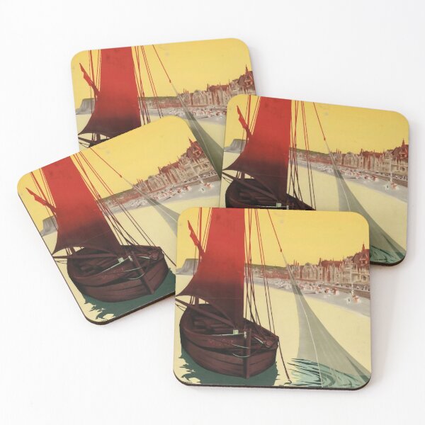 Item preview, Mers les Bains vintage travel poster designed and sold by stickart-marek.
