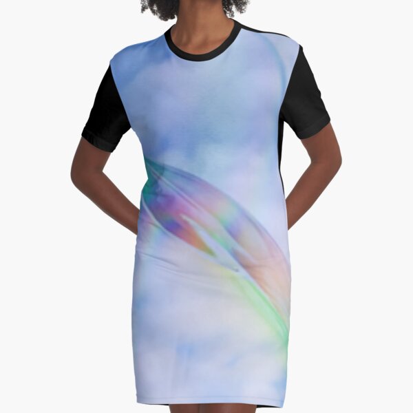 Bubble Abstract Graphic T-Shirt Dress