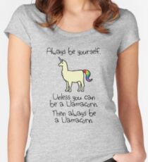 Always Be Yourself, Unless You Can Be A Llamacorn Women's Fitted Scoop T-Shirt