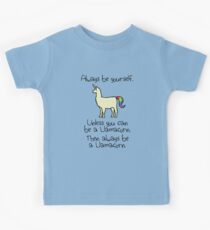 Sei immer du selbst, es sei denn du kannst ein Llamacorn sein Kinder T-Shirt