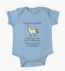 Sei immer du selbst, es sei denn du kannst ein Llamacorn sein Baby Body Kurzarm
