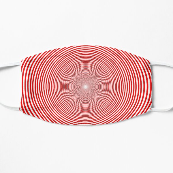 Optical illusion Concentric Circles Geometric Art - концентрические круги Flat Mask