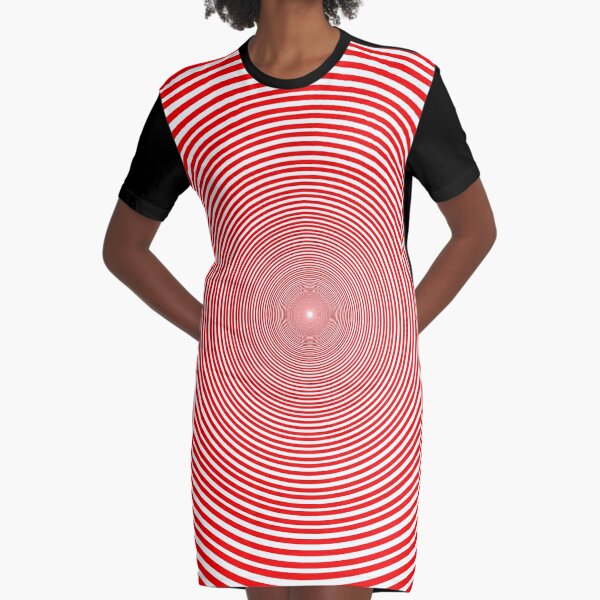 Optical illusion Concentric Circles Geometric Art - концентрические круги Graphic T-Shirt Dress