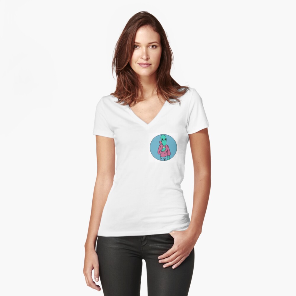 Item preview, Fitted V-Neck T-Shirt designed and sold by Zosimo.