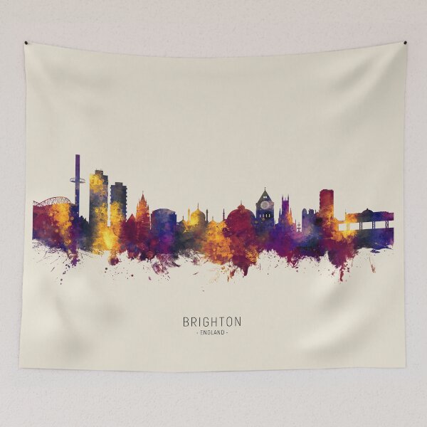 Artikelvorschau, Brighton England Skyline entworfen und verkauft von ArtPrints.
