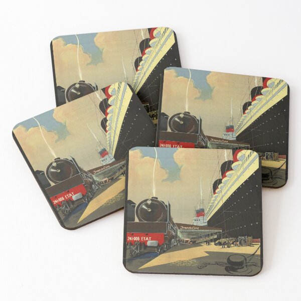 Item preview, ETAT Paris Havre New York vintage travel poster designed and sold by stickart-marek.