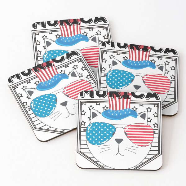 Aperçu de l'œuvre Murica Cat - Team Manja 4 juillet Special Design créée et vendue par TeamManja.