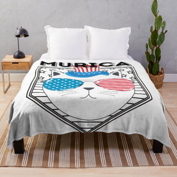 Aperçu de l'œuvre Murica Cat - Team Manja 4 juillet Special Design créée et vendue par TeamManja.