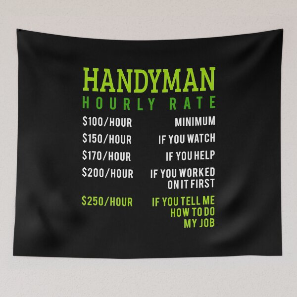 Item preview, Womens Handyman Hourly Rate Price Chart Graphi for a handman or dad V-Neck print designed and sold by AYDreamers.