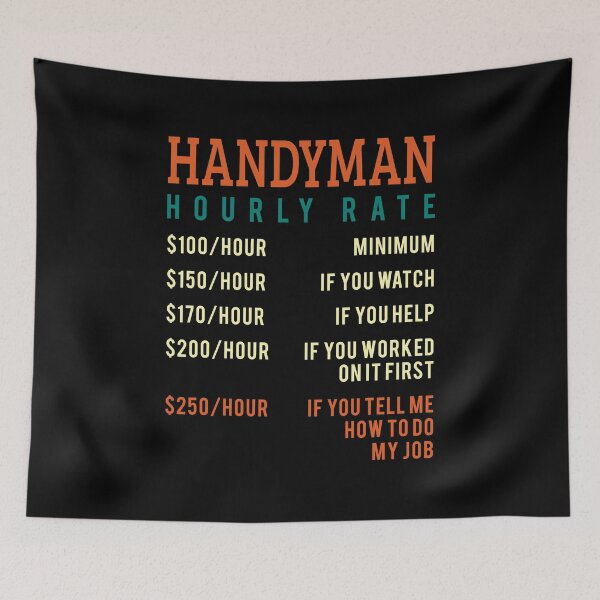 Item preview, Womens Handyman Hourly Rate Price Chart Design for a handman or dad V-Neck print designed and sold by AYDreamers.