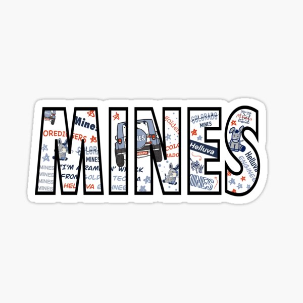 Colorado School of Mines Block Letters Sticker