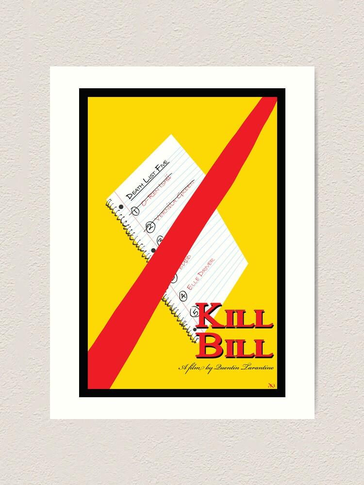  Original Kill Bill minimalist  movie poster Art Print by 