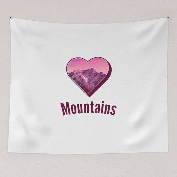 Item preview, Mountains Heart designed and sold by Quantum-Duck.