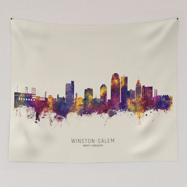 Artikelvorschau, Winston-Salem North Carolina Skyline entworfen und verkauft von ArtPrints.