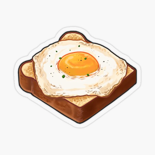 Egg on Toast Transparent Sticker