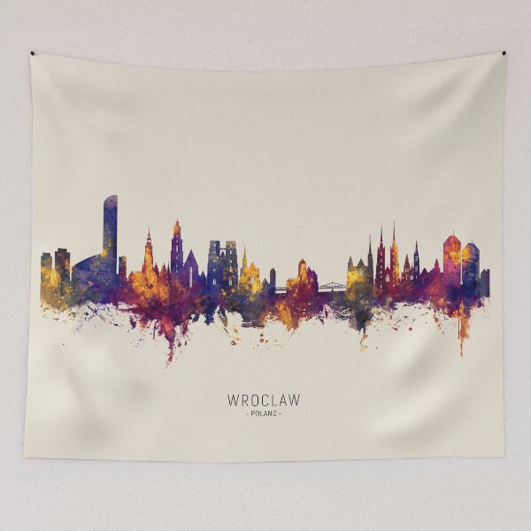 Item preview, Wroclaw Poland Skyline designed and sold by ArtPrints.