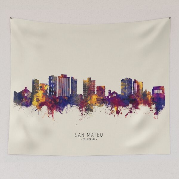 Item preview, San Mateo California Skyline designed and sold by ArtPrints.