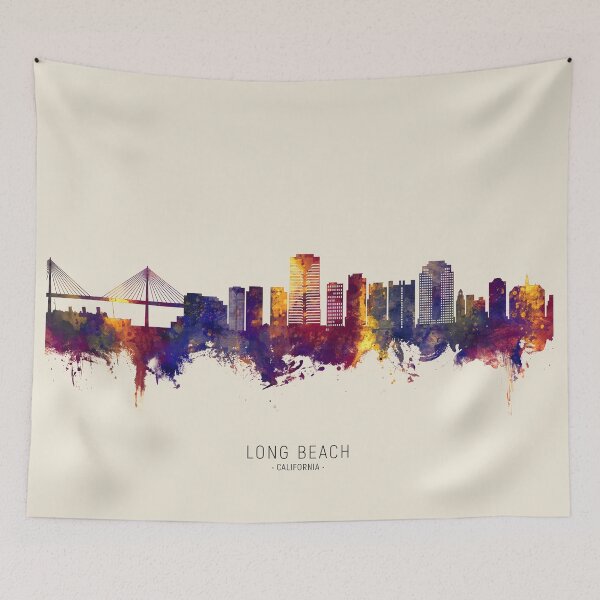 Item preview, Long Beach California Skyline designed and sold by ArtPrints.