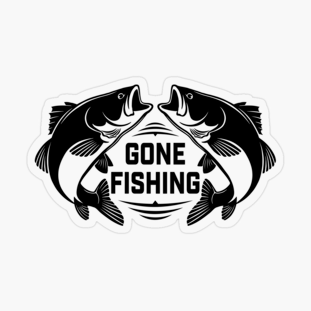 Gone Fishing Fishing Logo Weekend Hooker Fisherman | Postcard