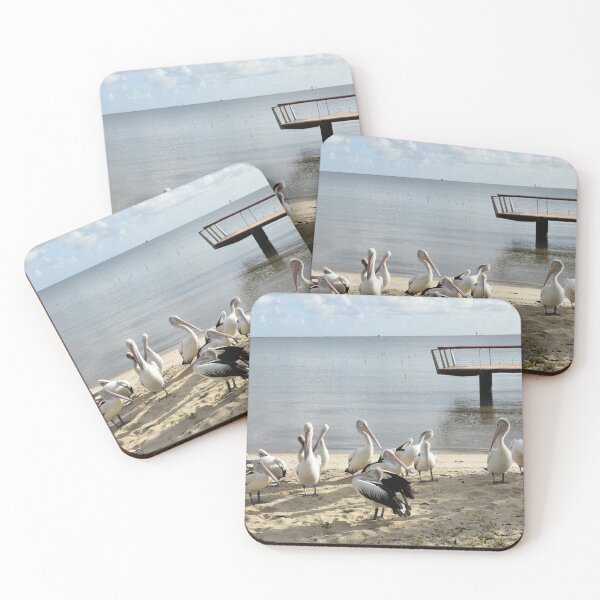 Item preview, Pelicans on a sandy beach designed and sold by Artlajf.