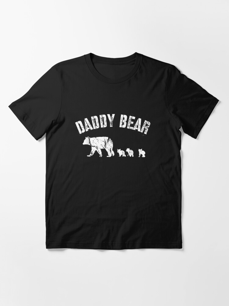 Vintage Daddy Bear with 3 Three Cubs Dad Father P' Men's T-Shirt