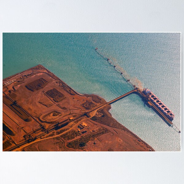 Item preview, Pilbara Aerial Landscape - Industry & Ocean designed and sold by airscapeimages.