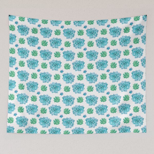 Item preview, Watercolor hand painted echeveria pattern designed and sold by sleeperr.
