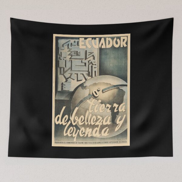 Item preview, Ecuador vintage travel poster designed and sold by stickart-marek.