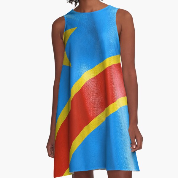 Democratic Republic of the Congo Flag A-Line Dress