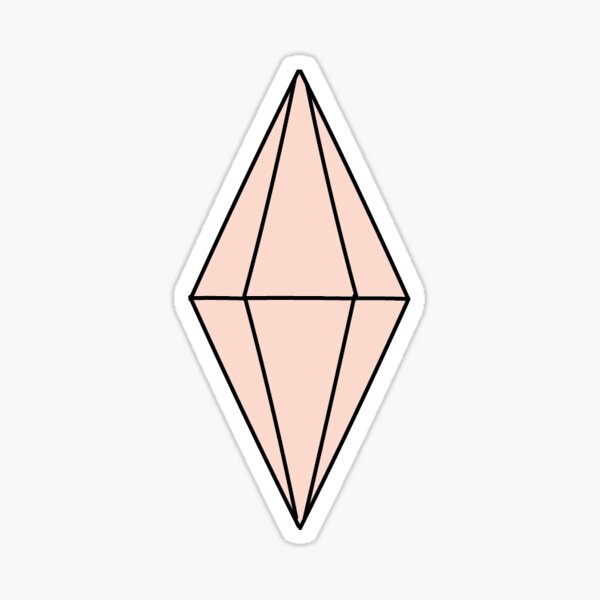 The Sims Plumbob Salmon Pink Sticker For Sale By Sienna0312 Redbubble