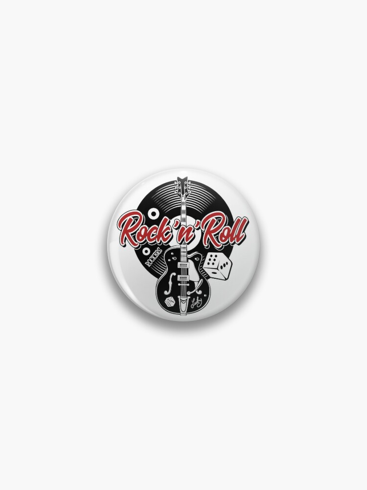 Sticker Rock n Roll Red White and Black Vintage Rockabilly Music