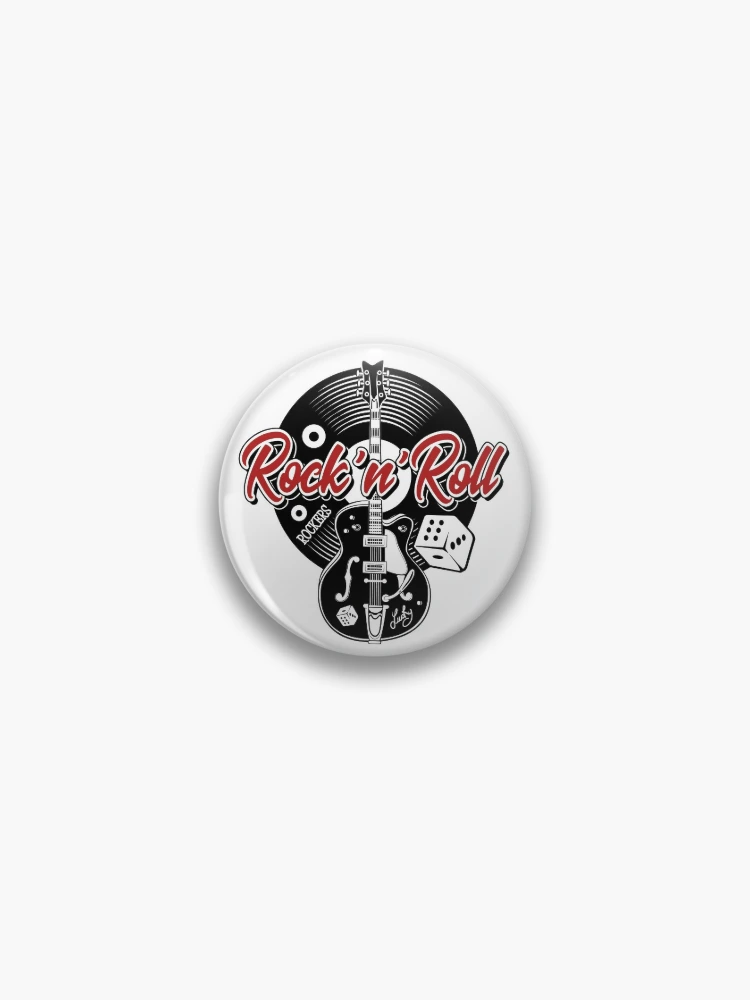 Rockabilly Music Rock n Roll Red White and Black Dice Rockers Guitars  Poster by MemphisCenter