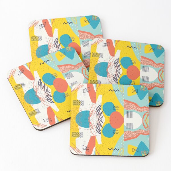 info-graphic Coasters (Set of 4)