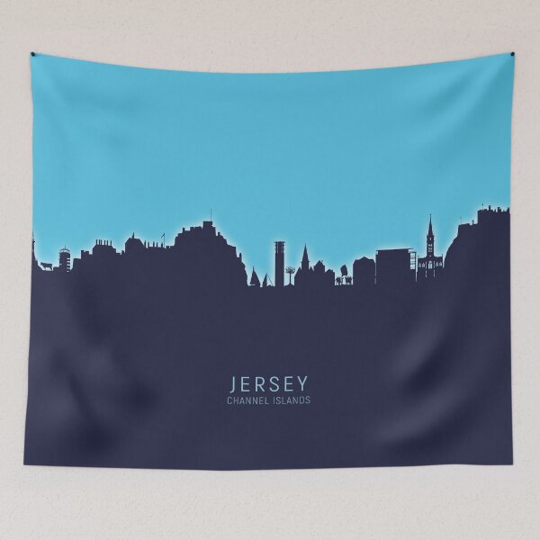 Item preview, Jersey Channel Islands Skyline designed and sold by ArtPrints.