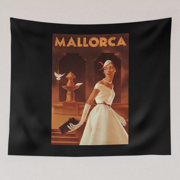Item preview, Mallorca vintage travel poster designed and sold by stickart-marek.