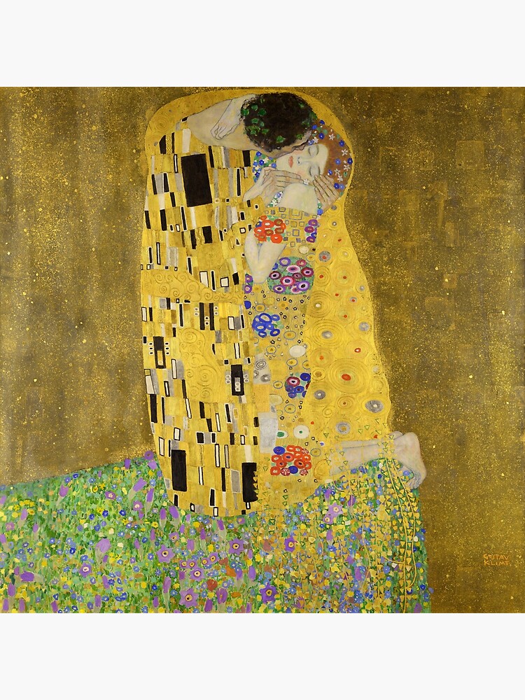 The Kiss By Gustav Klimt Poster By Irinapol Redbubble   Flat,750x,075,f Pad,750x1000,f8f8f8 