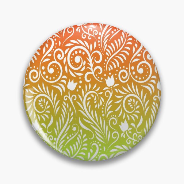 Item preview, Floral and Leaves - Tangerine & Lime (Citrus Lover Collection) designed and sold by CreativityRoams.