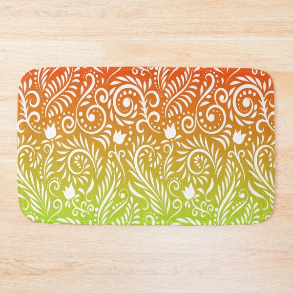 Item preview, Floral and Leaves - Tangerine & Lime (Citrus Lover Collection) designed and sold by CreativityRoams.