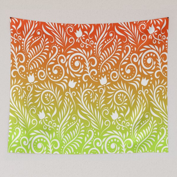 Item preview, Floral and Leaves - Tangerine & Lime (Citrus Lover Collection) designed and sold by CreativityRoams.