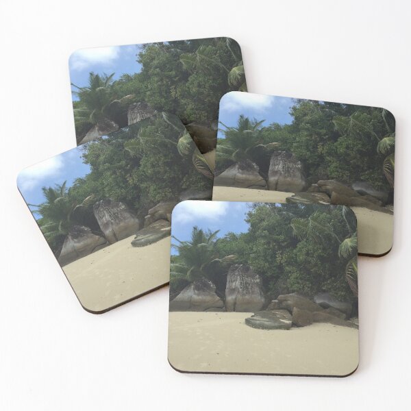 Item preview, Tropical beach with sand, sea and palms designed and sold by Artlajf.