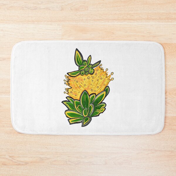 Item preview, Australian Native Flower - Yellow Bottlebrush designed and sold by Annalee Beer.